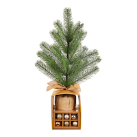 CANVAS Decorative Potted Tree with 24 Mini Ornaments Set, 18-in