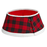FOR LIVING Christmas Tree Band Decoration Buffalo Plaid Tree Collar, 26-in Front_Angled_Right