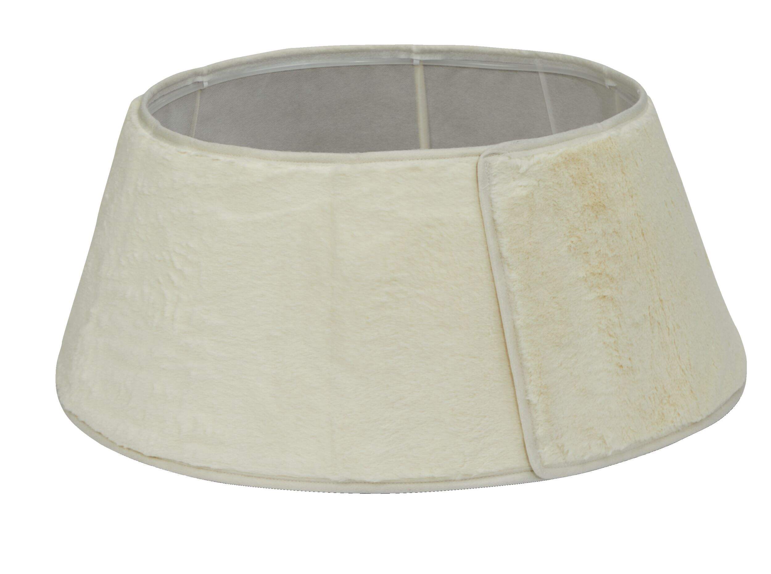 FOR LIVING Faux Fur Christmas Decoration Tree Band, 26-in Front_Angled_Right