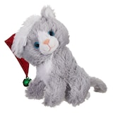 Chat en peluche animé dansant et musical de Noël, 8 po Front_Flat