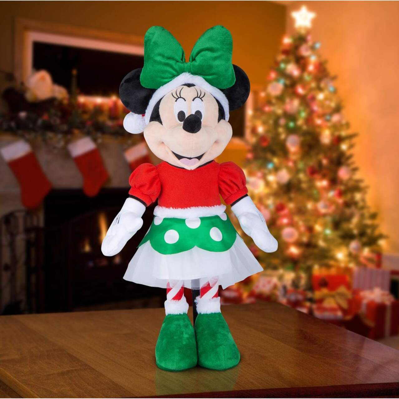 Décoration d'entrée de Noël Disney Minnie Mouse, 20 po