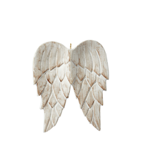 CANVAS White Collection Angel Wings Christmas Ornament Front_Flat