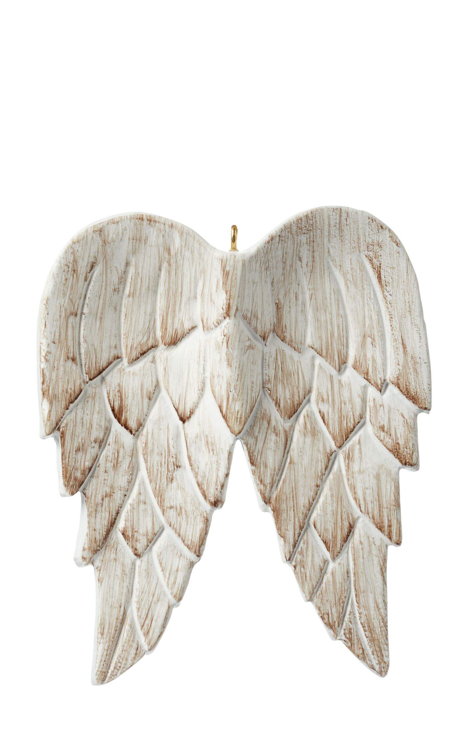 CANVAS White Collection Angel Wings Christmas Ornament Front_Flat