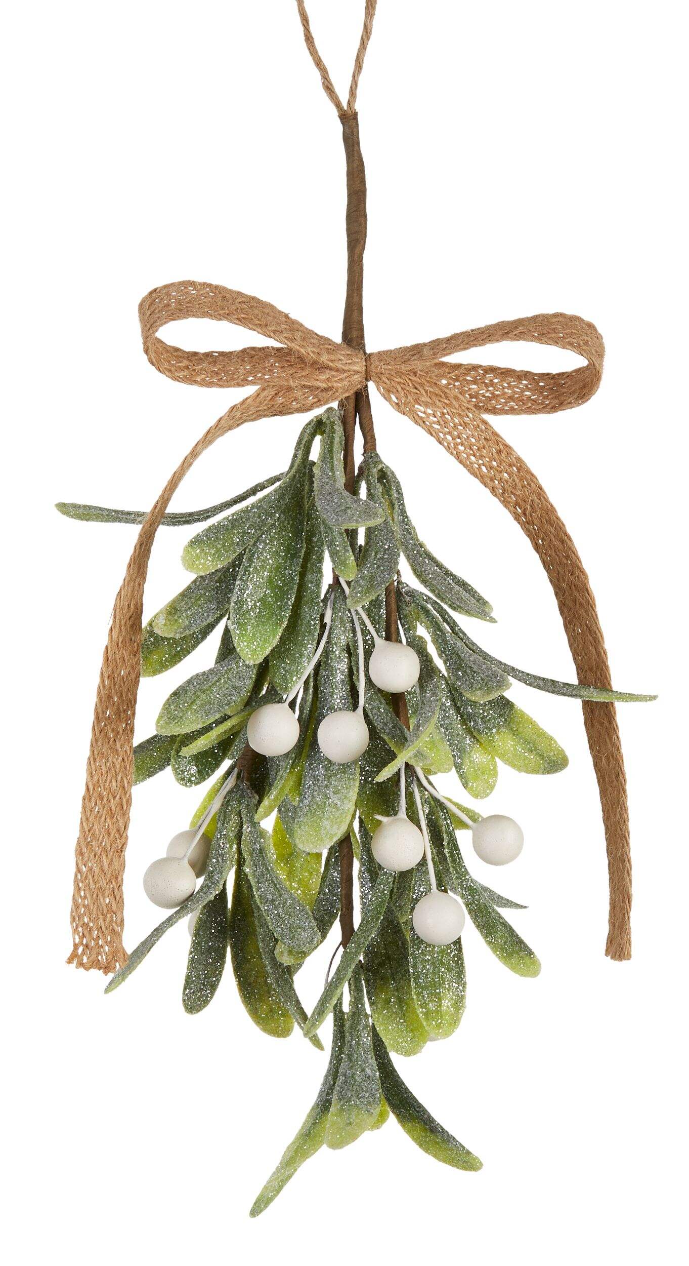 CANVAS White Collection Mistletoe Christmas Ornament Front_Flat
