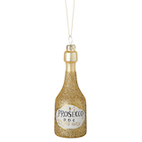CANVAS Gold Collection Prosecco Bottle Christmas Ornament Front_Flat