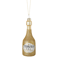 CANVAS Gold Collection Prosecco Bottle Christmas Ornament