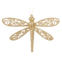 CANVAS Gold Collection Glitter Dragonfly Christmas Ornament