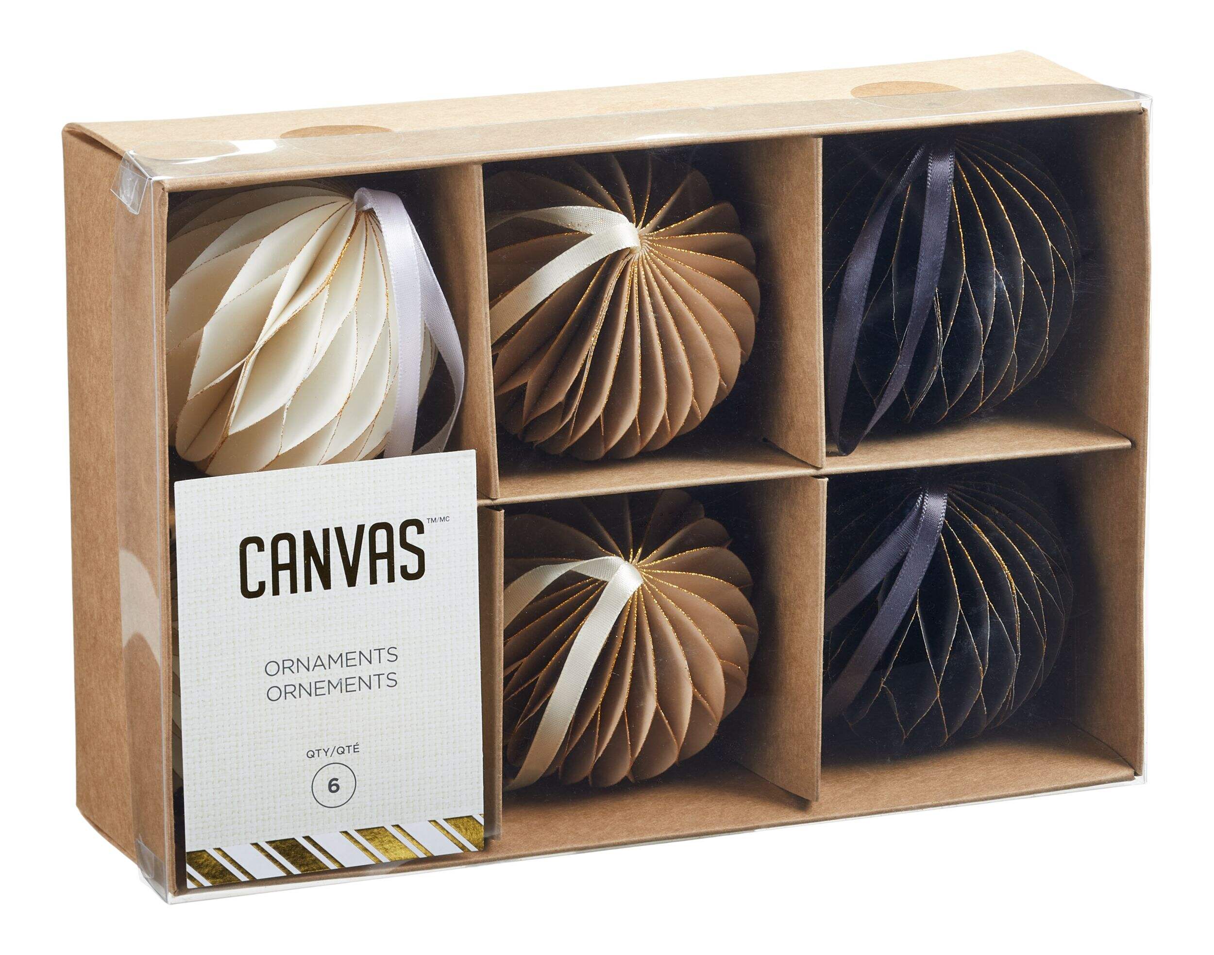 CANVAS The Night Before Christmas Collection Accordion Paper Christmas Ornaments, 6-pk Front_Three_Fourths_Angled_Right