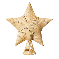 Décoration pour cime d'arbre de Noël CANVAS, paille naturelle