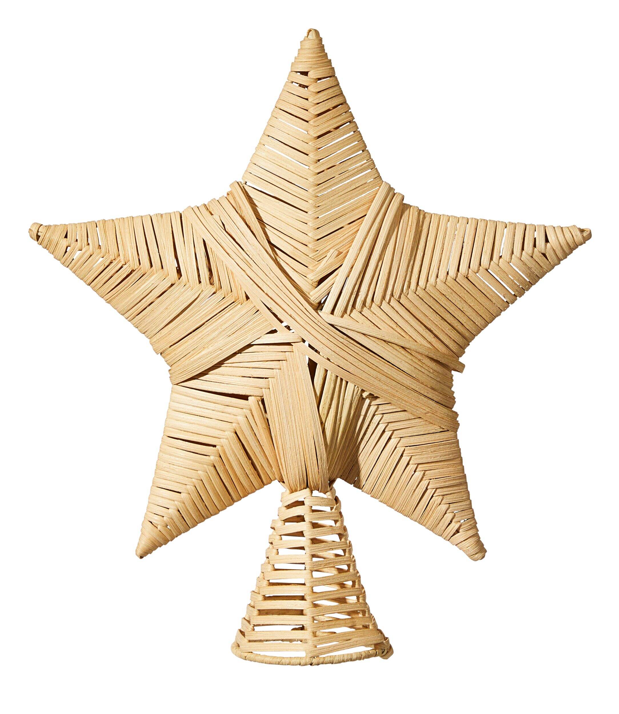 Décoration pour cime d'arbre de Noël CANVAS, paille naturelle Front_Flat