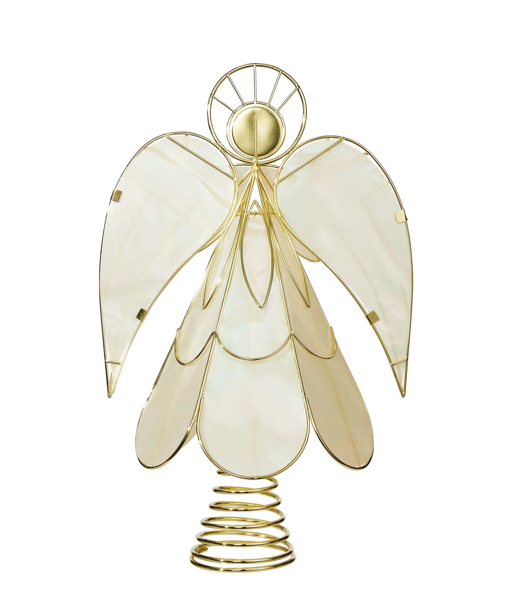 CANVAS Capiz Angel Christmas Tree Topper Front_Flat