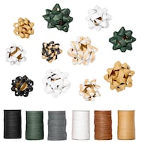 For Living Kraft Holiday Bows & Ribbon Spool Set, 30pc