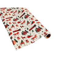 FOR LIVING Mega Roll Traditional Holiday Gift Wrap, Random Design, 100-sq. ft