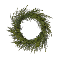 Couronne de pin de Noël CANVAS, 24 po Front_Flat