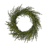 Couronne de pin de Noël CANVAS, 24 po Front_Flat