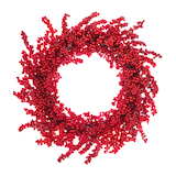 Couronne de Noël baies rouges CANVAS, 24 po Front_Flat