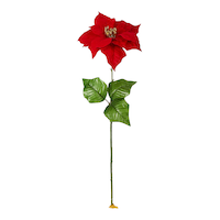 CANVAS Un-Lit Indoor Christmas Decoration Natural Poinsettia Stem Spray, 20-in