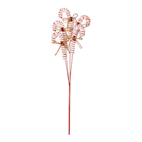 CANVAS Un-Lit Indoor Christmas Decoration Fabric Candy Canes Spray, 24-in