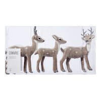 CANVAS Canadian Christmas Collection Deer & Fawn Ornament, 3-pk Front_Flat