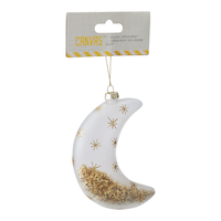 Ornement lune avec intérieur doré CANVAS Collection C’est la belle nuit de Noël