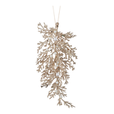 CANVAS Gold Collection Leaf with Pearl Beads Ornament Front_Flat