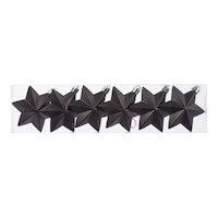 CANVAS Silver Collection Shatterproof Black Stars Ornaments, 6-pk Front_Flat