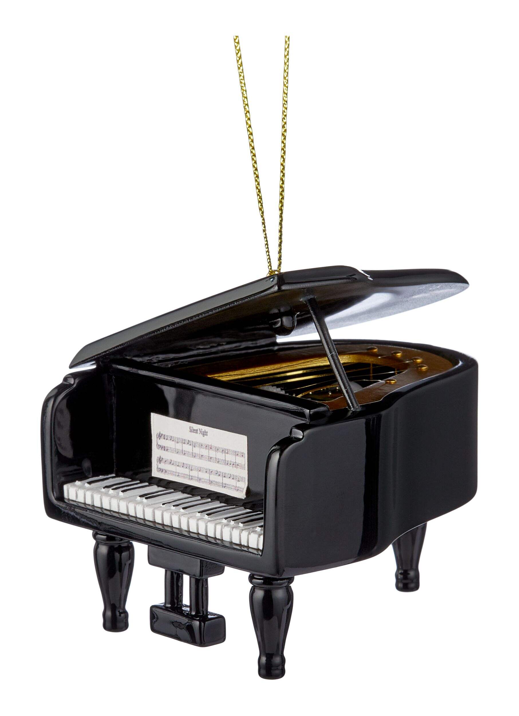 Ornement piano musical CANVAS Collection C’est la belle nuit de Noël Front_Three_Fourths_Angled_Left