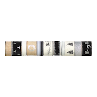 Plateau de rubans C'est la belle nuit de Noël CANVAS Collection tendance Jardin d'hiver, ruban unique, choix de motifs