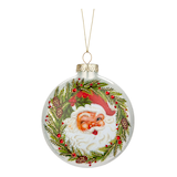 Boule rétro avec image du visage du Père Noël CANVAS Collection Atelier du père Noël Front_Flat