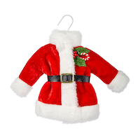 CANVAS Santa's Workshop Collection Santa Coat on Hanger Christmas Ornament, 6.5-in