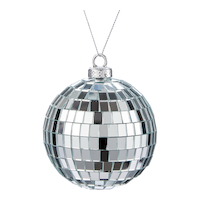 CANVAS Silver Collection Disco Ball Christmas Ornament, 3.1-in