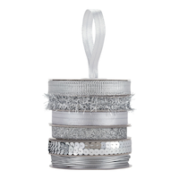 Bobine de ruban scintillant CANVAS Collection Argent scintillant, paquet multiple