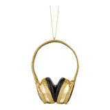 CANVAS Gold Gatherings Collection Headphones Christmas Ornament Front_Flat