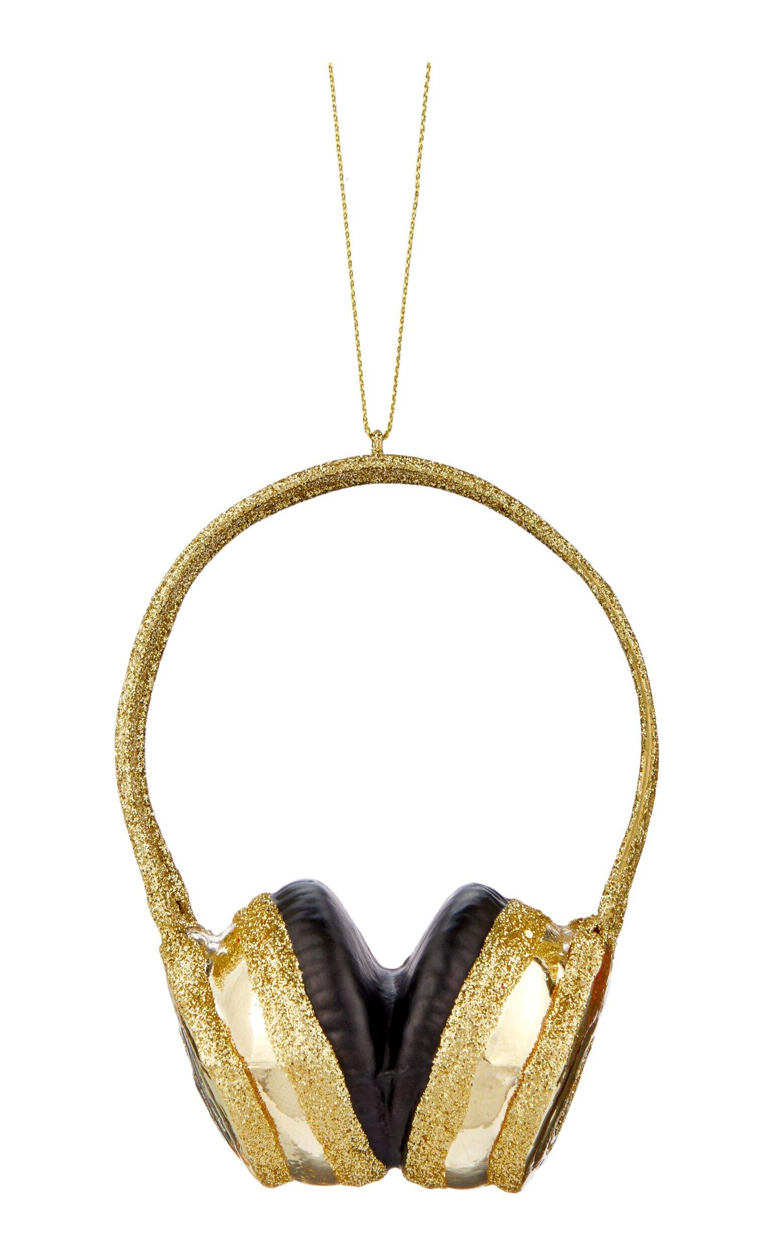 Ornement de Noël casque d'écoute CANVAS Collection Festivités dorées Front_Flat