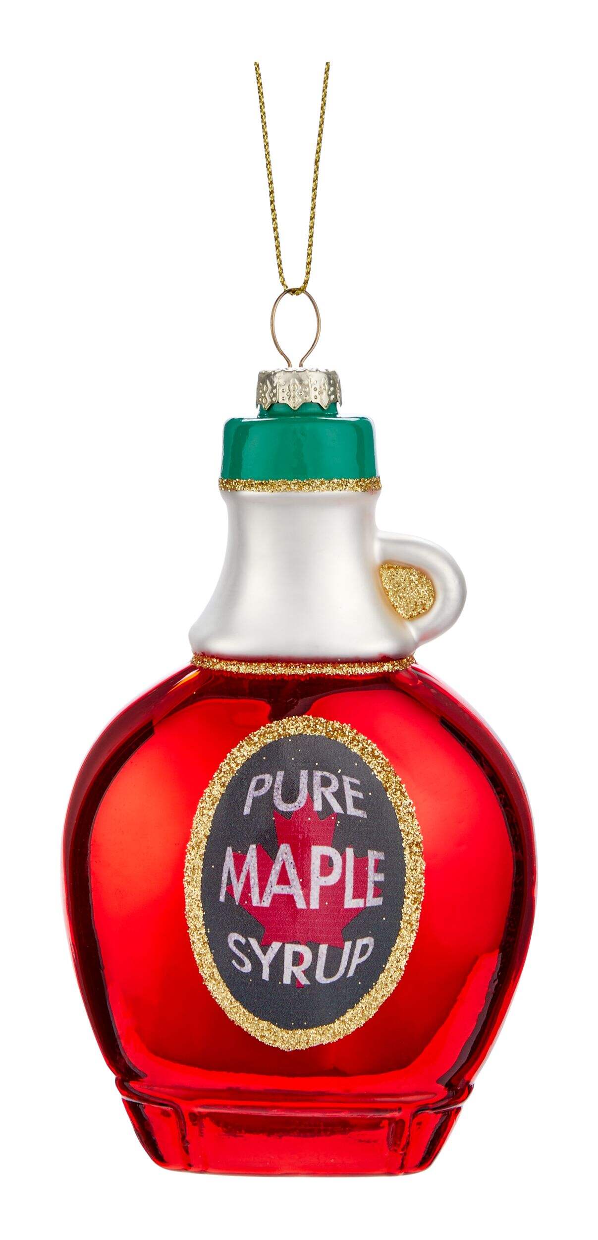 CANVAS Canadian Christmas Collection Maple Syrup Bottle Ornament Front_Flat