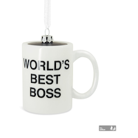 Décoration de Noël tasse World's Best Boss CANVAS Collection couleurs vives Front_Flat