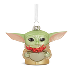 Ornement de Noël en verre soufflé Grogu CANVAS Collection couleurs vives Front_Flat