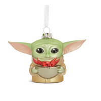 Ornement de Noël en verre soufflé Grogu CANVAS Collection couleurs vives Front_Flat
