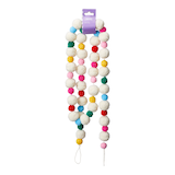 Guirlande de Noël à pompons arc-en-ciel collection Joie et éclat de CANVAS, 6 pi Front_Flat