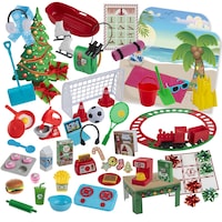 The Elf on the Shelf : Polar Prop, trousse d'accessoires de 24 jours, accessoire pour poupée décoration de Noël Composite_or_Mixed