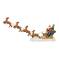 For Living Battery Operated LED Santa's Sleigh Christmas Decoration Side_Left