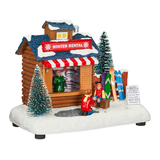 For Living Battery Operated Miniature LED Winter Rental Scene Decoration Front_Three_Fourths_Angled_Right