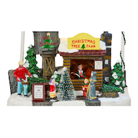 For Living Battery Operated Miniature LED Tree Farm Scene Christmas Decoration CloseUp