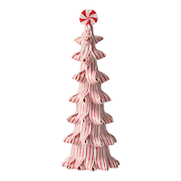 CANVAS Santa's Workshop Collection Peppermint Swirl Tabletop Tree for Christmas, 35-cm Front_Flat
