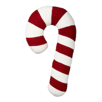 CANVAS Santa's Workshop Christmas Collection Candy Cane Cushion, Red/White, 20-in Front_Flat