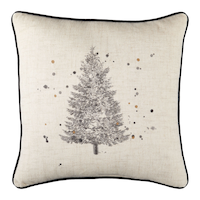 CANVAS Tree Square Cushion, Beige, 18-in Front_Flat