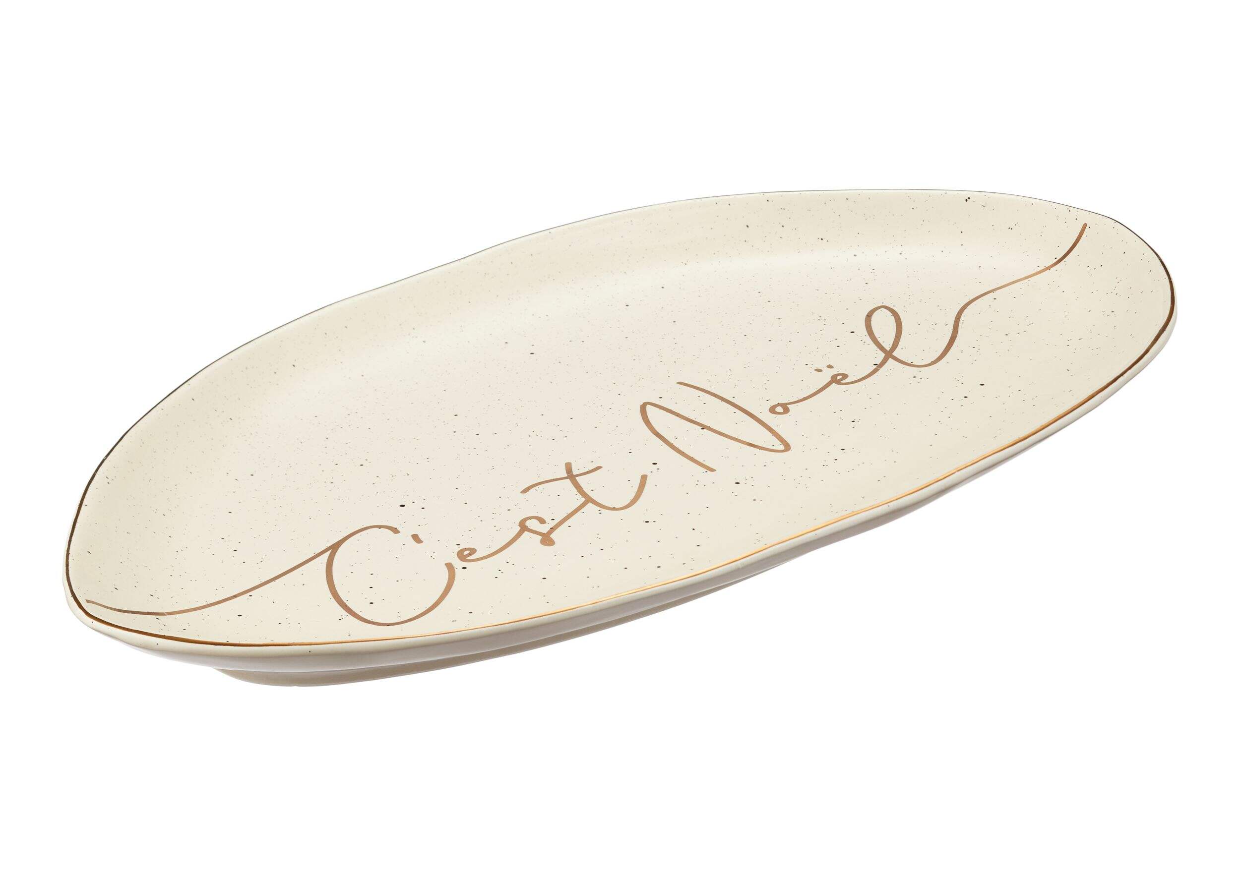 CANVAS C'est Noel Serving Platter Front_Three_Fourths_Angled_Right