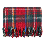 CANVAS Christmas Decoration Brushed Plaid Throw, Red, 60-in Front_Flat