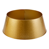 Cache-pied d'arbre de Noël décoratif CANVAS, fini or martelé, 27 po Front_Elevated