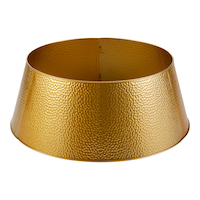 Cache-pied d'arbre de Noël décoratif CANVAS, fini or martelé, 27 po Front_Elevated